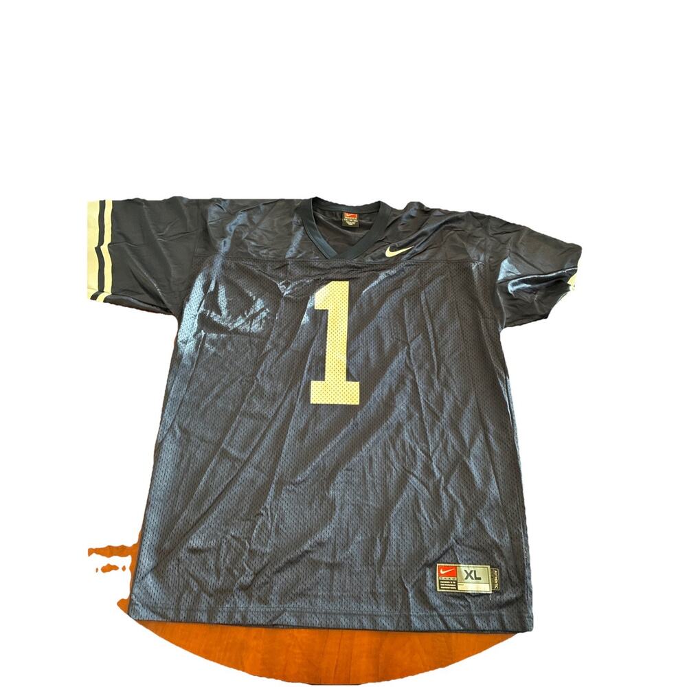 Vtg BYU BRIGHAM YOUNG UNIVERSITY COUGARS #1 NIKE Blue FOOTBALL JERSEY Men’s XL